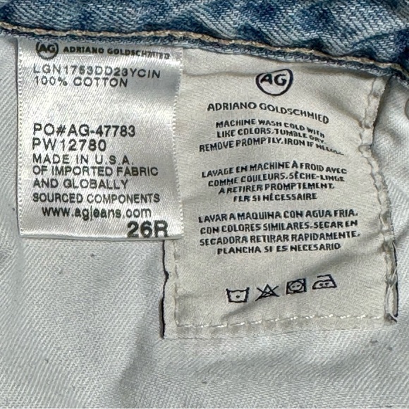 AG Adriano Goldschmied The Isabelle High Rise Straight Leg Denim Distressed Jean - Picture 12 of 13